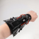 Cyberpunk Red Round Light Mask With Streamers With Gloves&Wrist Armor