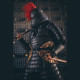 Retro Style Ancient Lamellar Armor Outfit with Helmet