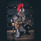 Retro Style Ancient Lamellar Armor Outfit with Helmet