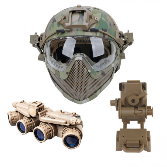 Navigator Multifunctional Combination Helmet with Four Cylinder Binocular Night Vision Model