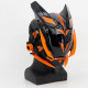 Orange&Black Horns Future Punk Tech Round Light Mask