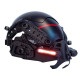 Cyberpunk Helmet Mask Cyberpunk Cosplay Helmet Samurai Helmet with Red Light Cosplay Costume Props