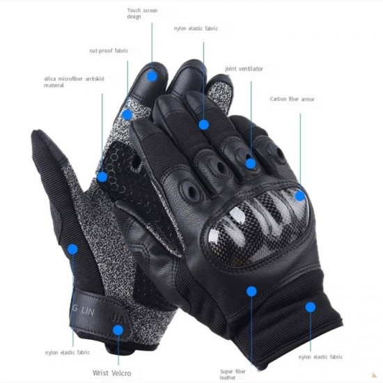 Tactical Outdoor Off-Road Motorcycle Armor Suit with Level III Cut-Resistant Tactical Gloves