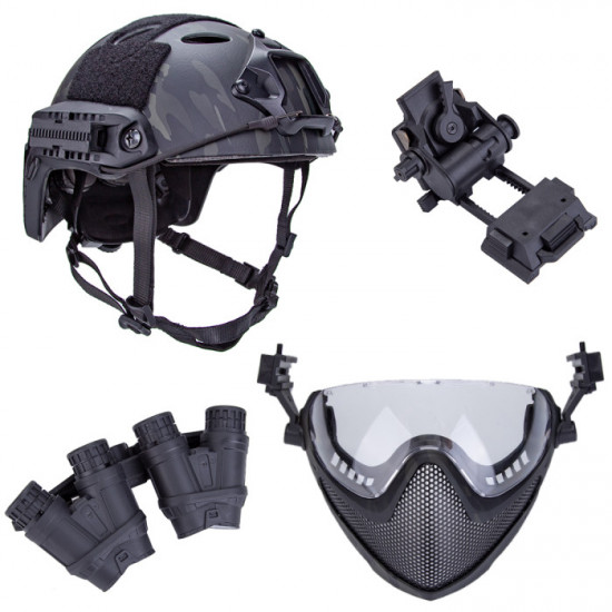 Navigator Multifunctional Combination Helmet with Four Cylinder Binocular Night Vision Model