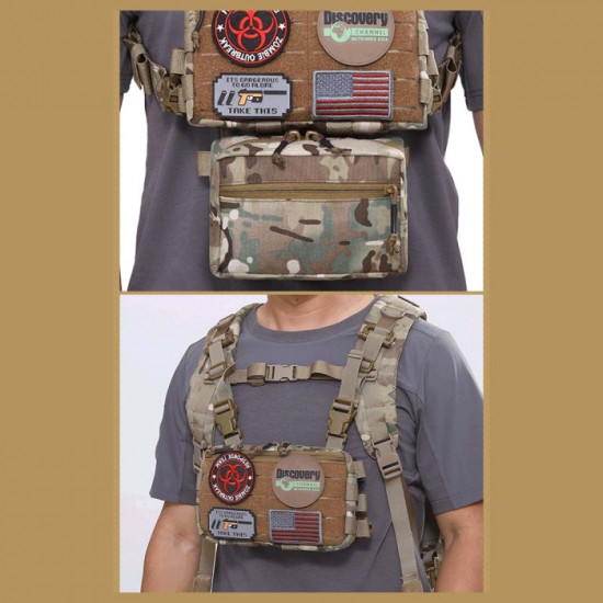 Multi-purpose Molle Tactical Outdoor Commuter Vest Accessory Chest Pack