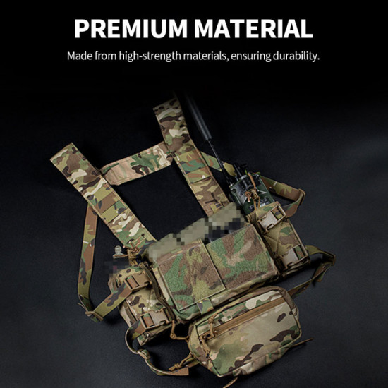 Tactical Multi-functional Expandable Chest Rig with Quick Detach System