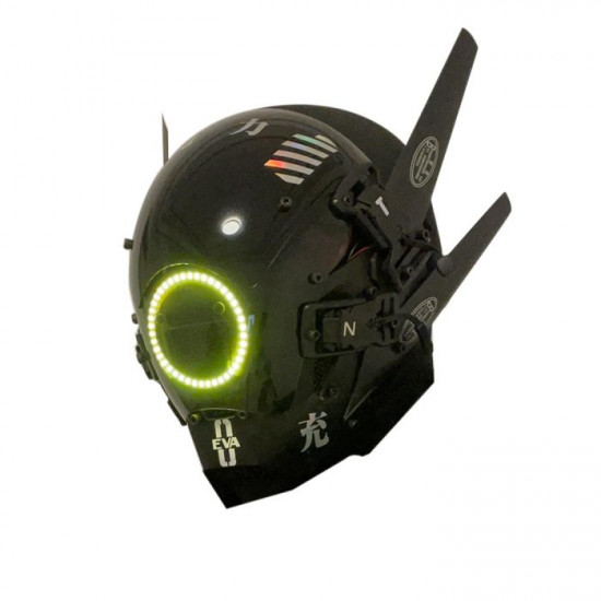 Cyberpunk Helmet Mask Cyberpunk Futuristic Helmet Cyberpunk Mask techwear Cyberpunk Cosplay with LED Lights