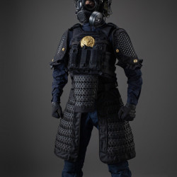 Tactical Samurai Armor Set (2 x Shoulder armor 1 x Groin armor 2 x Wrist armor 2 × Skirt Armor)