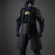 TacticalXmen Tactical Samurai Armor Set (2 x Shoulder armor 1 x Groin armor 2 x Wrist armor 2 × Skirt Armor)