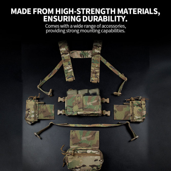 Tactical Multi-functional Expandable Chest Rig with Quick Detach System