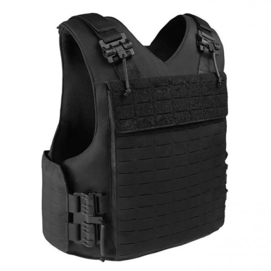 U.T.A Universal Tactical Alliance Buffalo Laser Cutting Vest Wearproof Tactical Vest - Black