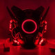 Cyberpunk Helmet Mask Cyberpunk Cosplay Helmet Tactical Helmet Samurai Helmet with Red Light