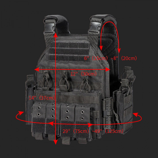 YAKEDA GHOST Modular Tactical Vest Plate Carrier Vest