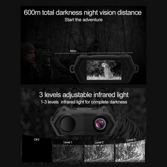 Low-light 4K Full-color Infrared Binoculars Night Vision Ultra Long-lasting HD Digital Outdoor Telescope