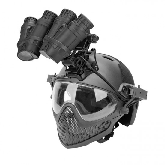 Navigator Multifunctional Combination Helmet with Four Cylinder Binocular Night Vision Model