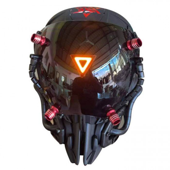 Cyberpunk Helmet Mask Cyberpunk Gothic Tactical Helmet Mask with Lights