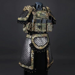 6 in 1 Tactical Armor Pauldron Armor Skirt Crotch Protector Equipment Suit