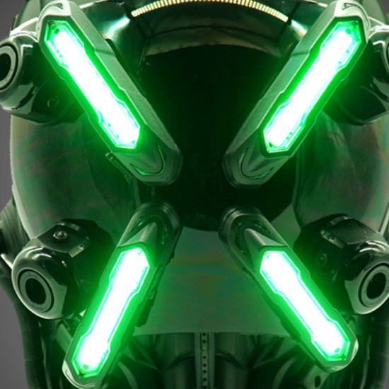 Cyberpunk Futuristic Techwear Glowing Rechargeable Mask