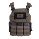 Detachable Lightweight Tactical Training Vest Plate Carrier-RG