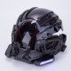 Future Punk Tech Black Claw Mask with Rechargeable Red Round Light