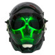 Green Glowing Skull Head Helmet With Gloves Gauntlets