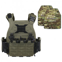 Level IV Rifle Rated Body Armor with Quick Release Plate Carrier