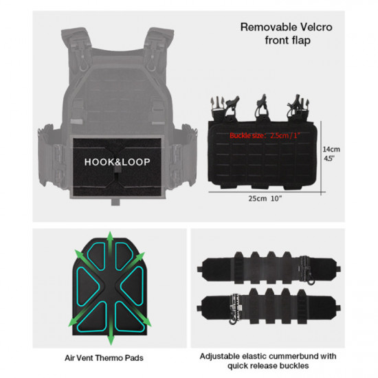 Lightweight Quick Release Plate Carrier Tactical Vest