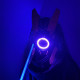 Cyberpunk Round LED Light Helmet Mask with Hair Props