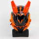 Orange&Black Horns Future Punk Tech Round Light Mask