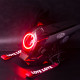 Cyberpunk Red Round Light Mask With Streamers With Gloves&Wrist Armor