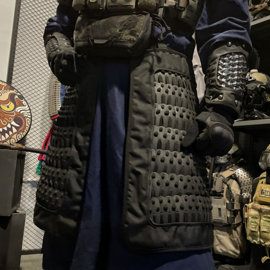 TacticalXmen Tactical Samurai Armor Set (2 x Shoulder armor 1 x Groin armor 2 x Wrist armor 2 × Skirt Armor)