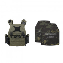 UNIVERSAL TACTICAL ALLIANCE Wildbee Lightweight Plate Carrier & NIJ IIIA Protection Plates Set