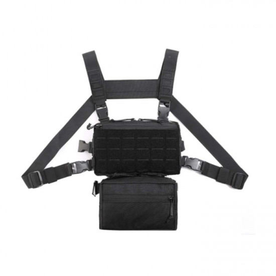 Multi-purpose Molle Tactical Outdoor Commuter Vest Accessory Chest Pack