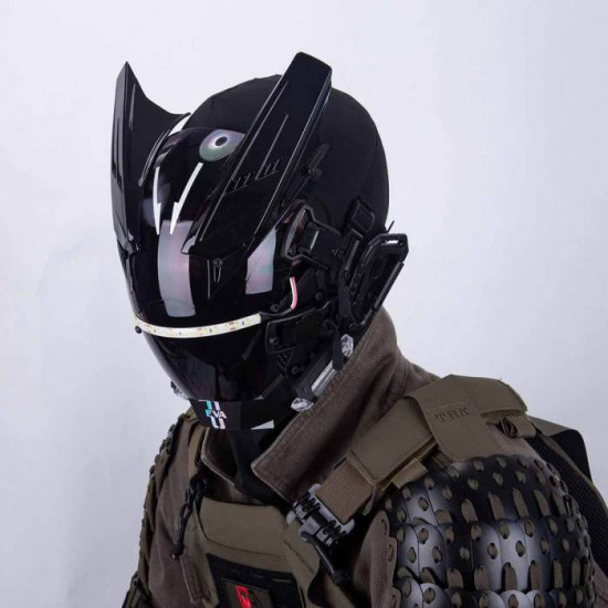 Cyberpunk Helmet Mask Cyberpunk Futuristic Helmet Cyberpunk Mask techwear Cyberpunk Cosplay with LED Lights