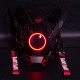 Cyberpunk Red Round Light Mask With Streamers With Gloves&Wrist Armor