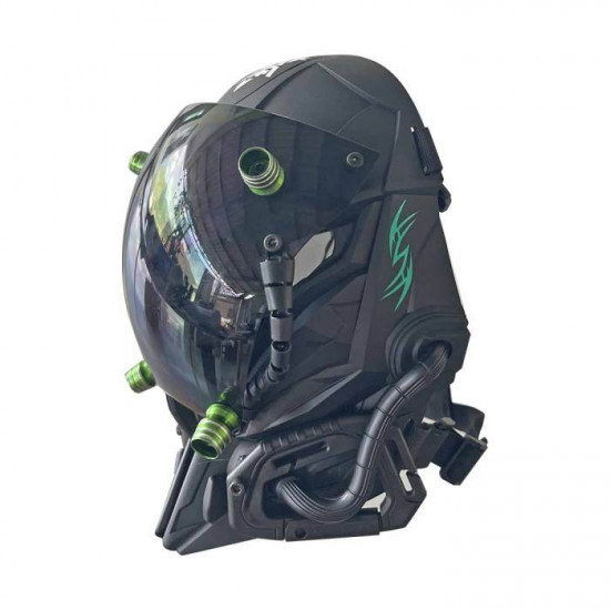 Cyberpunk Helmet Mask Cyberpunk Gothic Tactical Helmet Mask with Lights