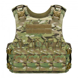 Quick-release Tactical Vest with Molle System and Mag Pouch