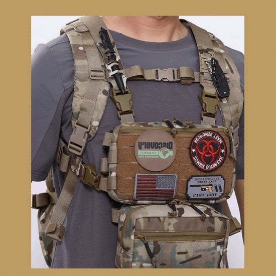 Multi-purpose Molle Tactical Outdoor Commuter Vest Accessory Chest Pack