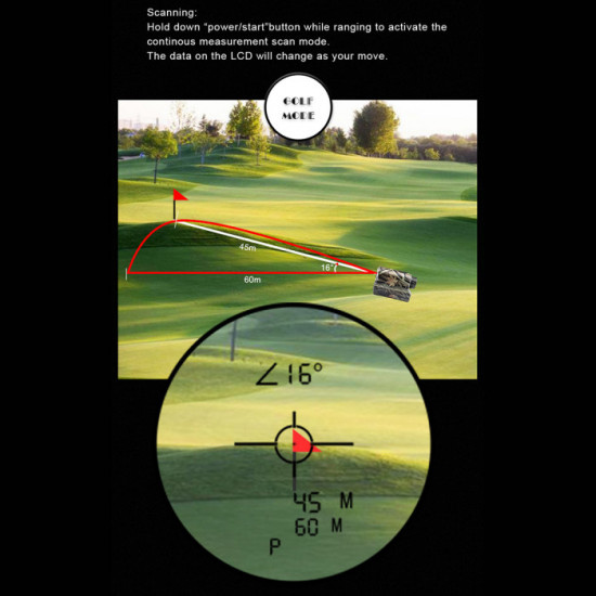 600m High-Precision Outdoor Handheld Infrared Rangefinder