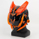 Orange&Black Horns Future Punk Tech Round Light Mask