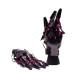 Cyberpunk Red Round Light Mask With Streamers With Gloves&Wrist Armor