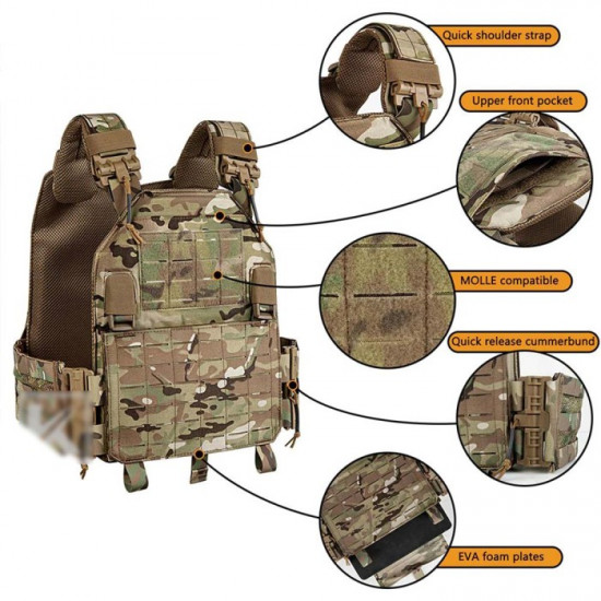 Quick-release Protective Plate Carrier Tactical Vest