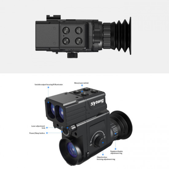 HT-77LRF Digital Night Vision Device Monocular Rangefinder IR Camera