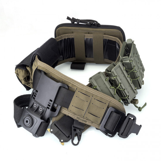 Matt Nylon Tactical Belt Waist Harness+Adjustable Duty Drop Attachment+Magazine Box Cover FOR5.56/7.62 Magazine Box