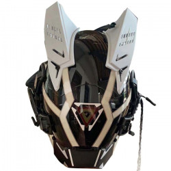 Cyberpunk Helmet Mask Cyberpunk Cosplay Helmet Tactical Helmet Samurai Helmet with Light