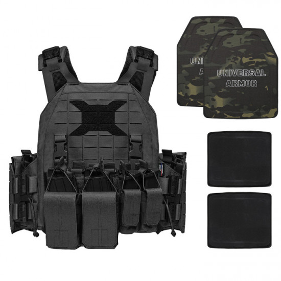 Lightweight Quick Release Plate Carrier 2.0 with NIJ Level III Armor Plates and Side Plates