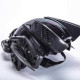 Cyberpunk Helmet Mask Cyberpunk Cosplay Helmet Samurai Helmet with Red Lights Black Horns Cosplay Costume Props