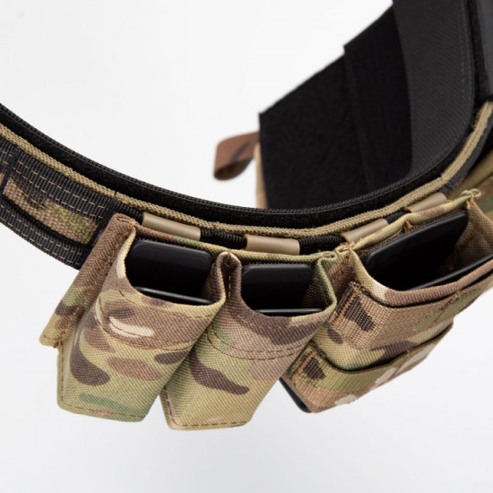 45MM cobra buckle wanderer tactical belt waist seal organizer 5-piece set MC + BK camouflage M size (belt + medical bag + miscellaneous bags + duplex 9MM magazines package + 5.56MM magazines package)