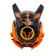 Orange&Black Horns Future Punk Tech Round Light Mask