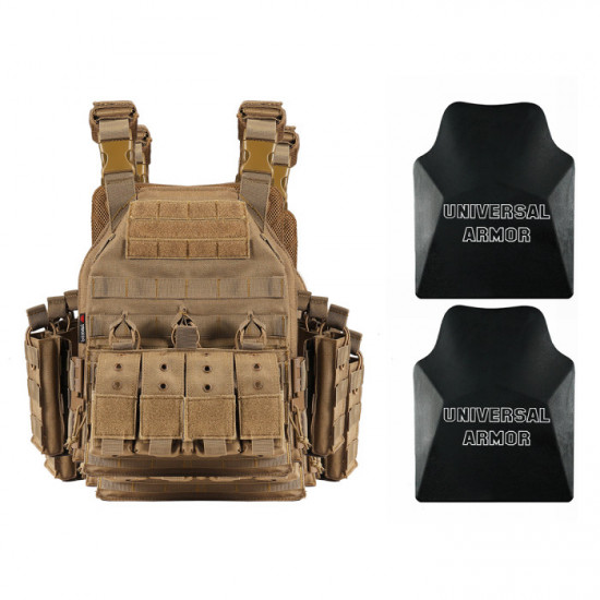 Quick Release Tactical Plate Carrier Vest with Level III Body Armor